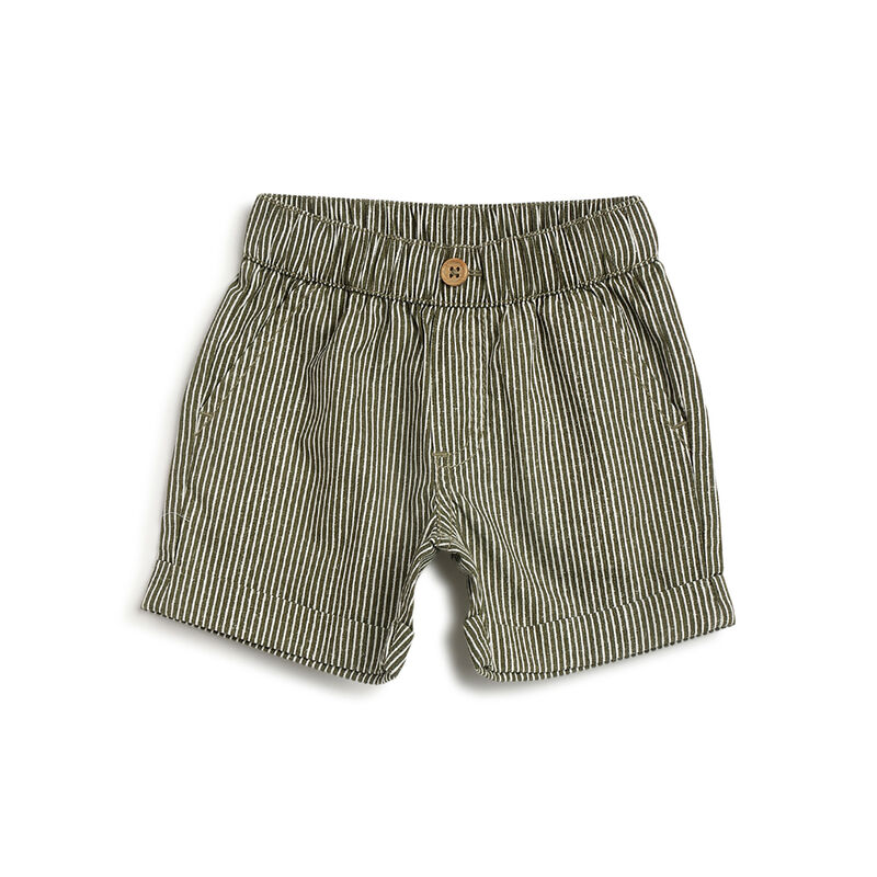 Boys Green Striped Shorts image number 0